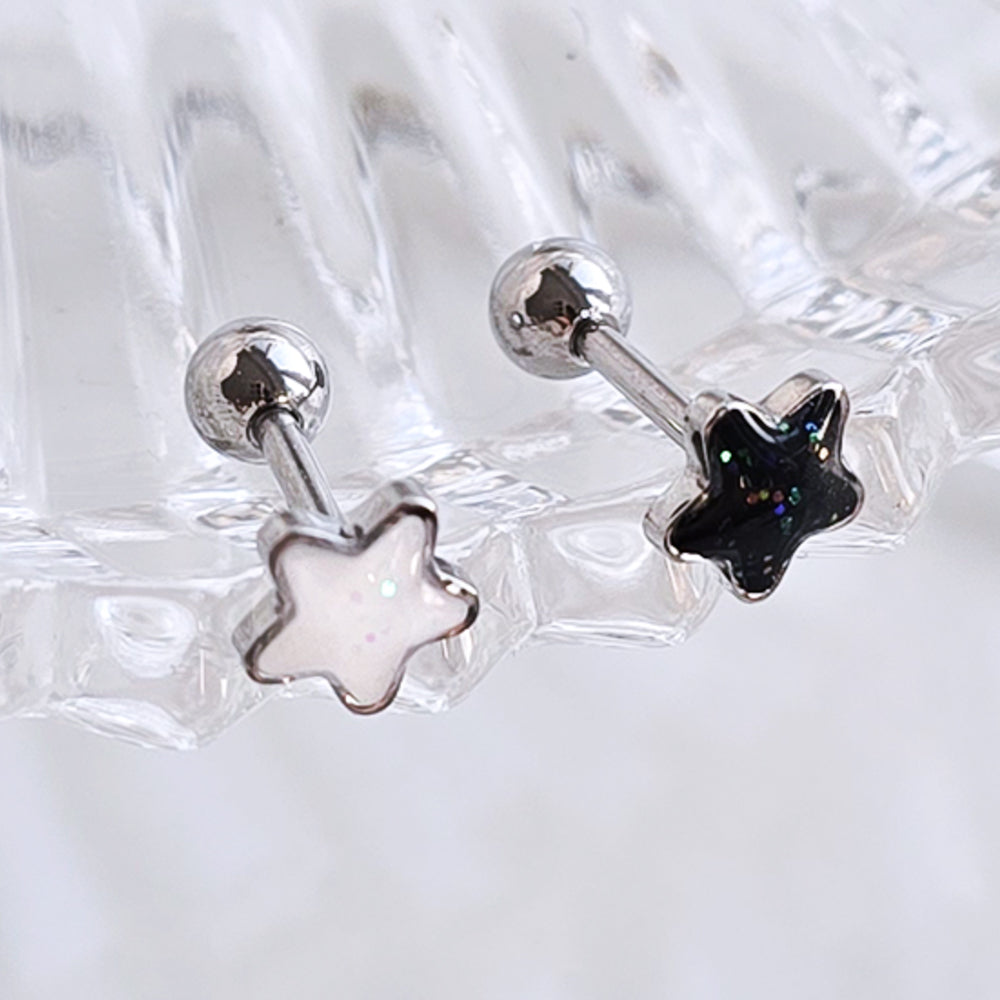 [サージカル]ほのかに輝くスパークルハート (2Color) ボディピアス 16G