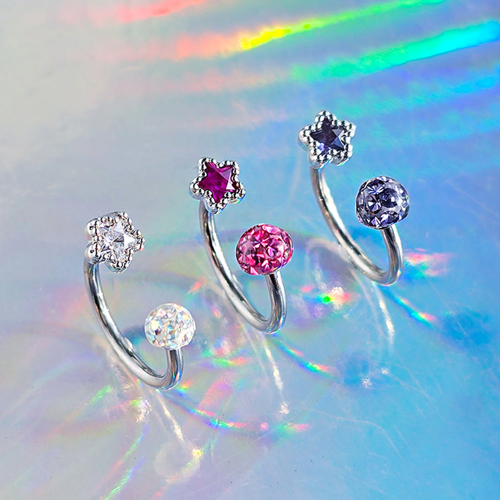 [Surgical] Twinkle Shining Round Circle (2 Colors) 16G 