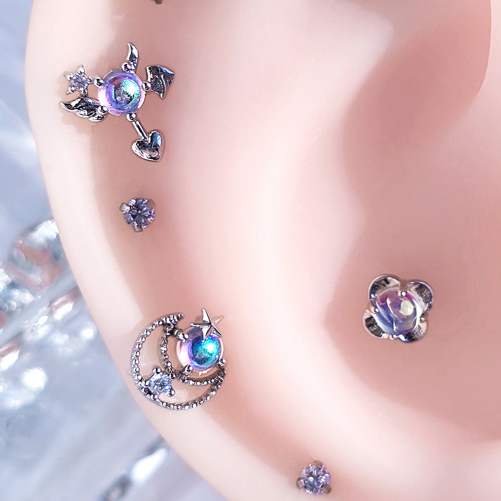 [Surgical] Twinkle Shining Round Circle (2 สี) 16G 