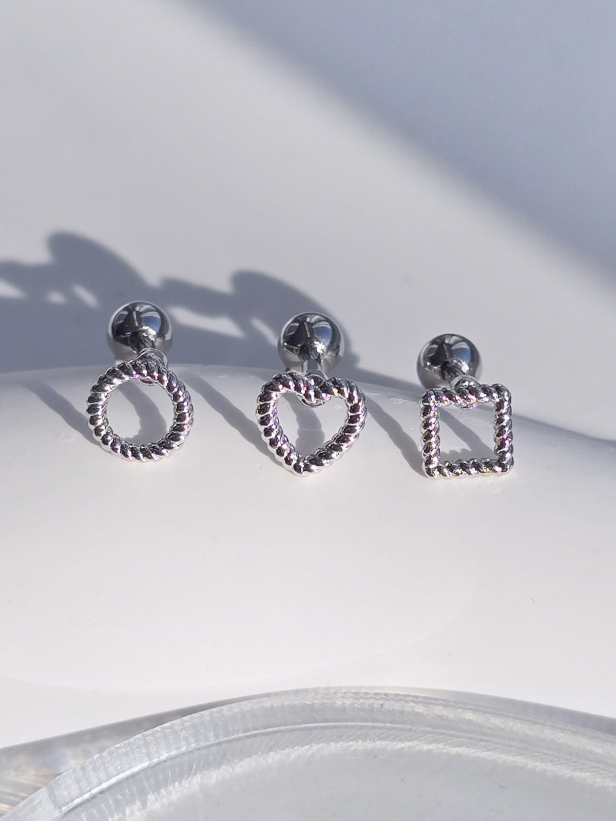 [Surgical] Twinkle Shining Round Circle (2 Colors) 16G 