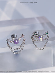 [サージカル]スターガーランド ダブルチェーン ボディピアス (2Color) 16G