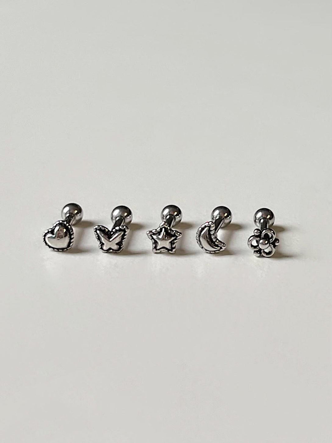 グレーとシルバーのヘアクリップ ステンレスシルバーバンスクリップ | レディースファッション