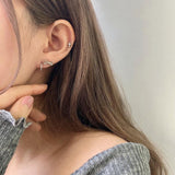 [サージカル]ダイヤ キュービック ドロップ ピアッシング 16G (3Color) - 4MiLi (フォーミリ)