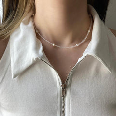 オカベマサノリ　クリアビーズ ネックレス　チョーカー オカベマサノリ クリアビーズ ネックレス チョーカー