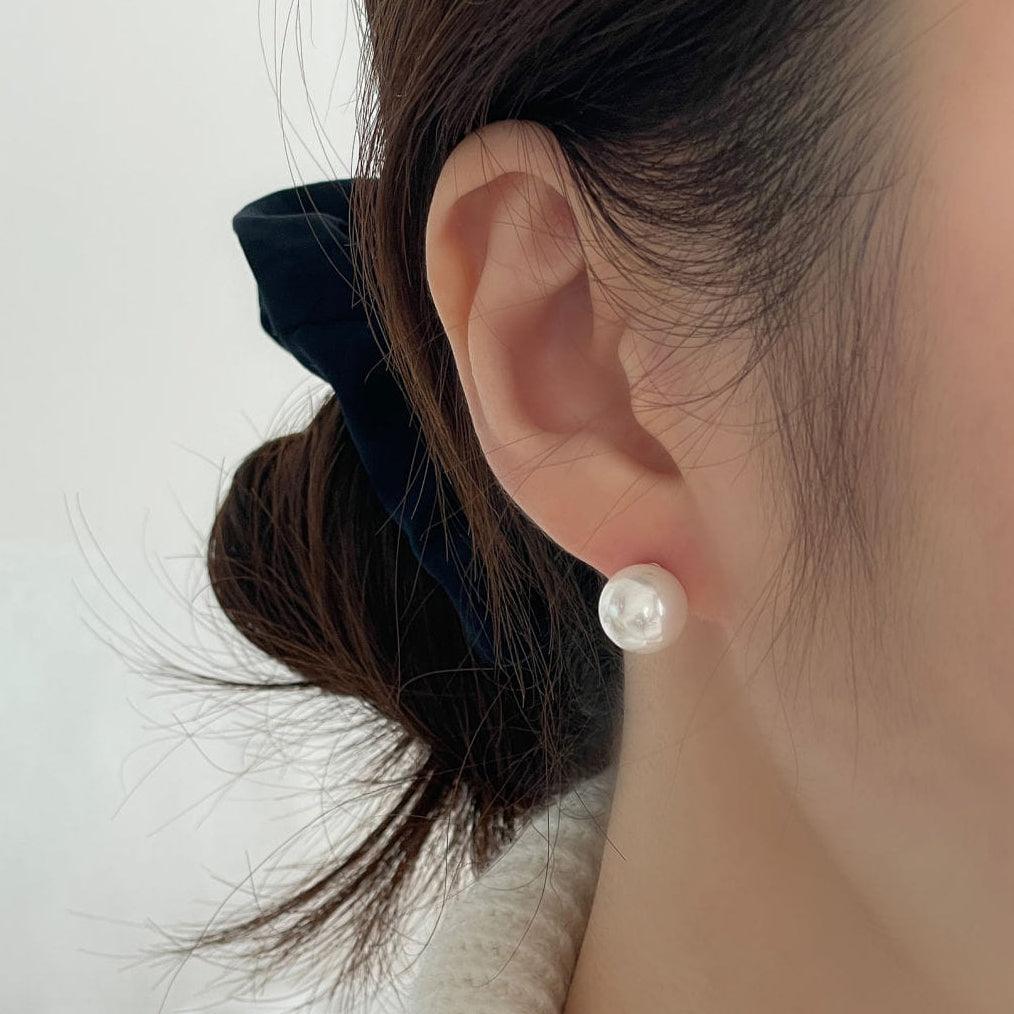 [925 Silver]パール 真珠 ピアス (7 Size) 両耳用 3mm 4mm 6mm 8mm 10mm 12mm 14mm - 4MiLi (フォーミリ)