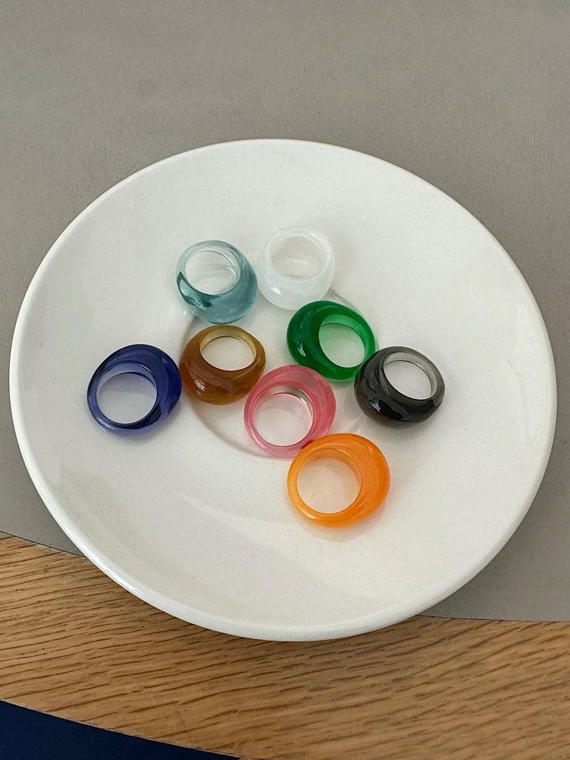 Volume Acrylic Homica Ring (8 Colors)