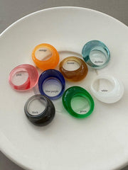 Volume Acrylic Homica Ring (8 Colors)