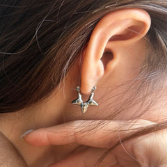 [925 เงิน] แหวนเพชรประกาย 3 เหลี่ยม