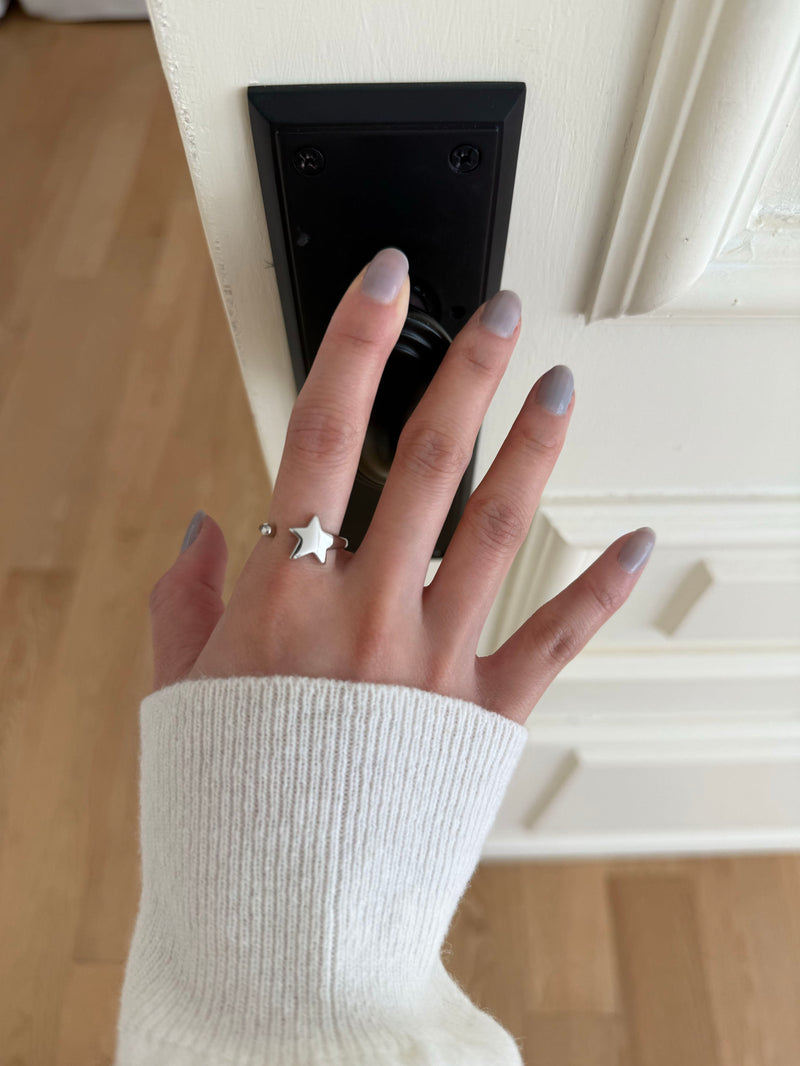 スターライン オープンリング フリーサイズ シルバー 指輪