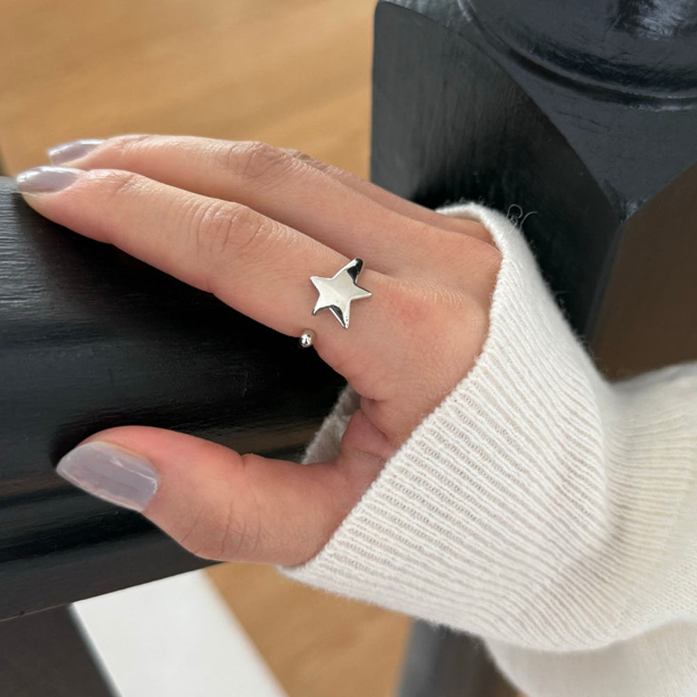 スターライン オープンリング フリーサイズ シルバー 指輪