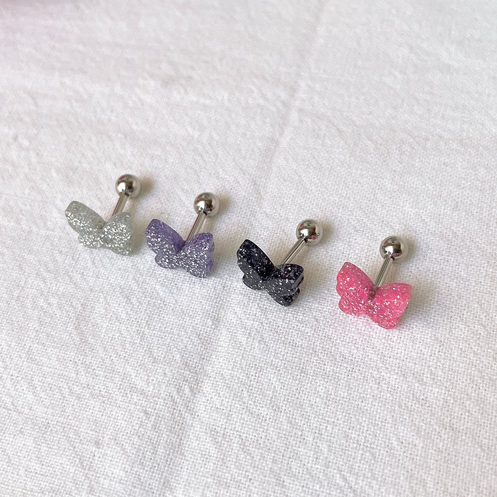 [Surgical] Acrylic Butterfly Pearl (4 Colors) 16G 