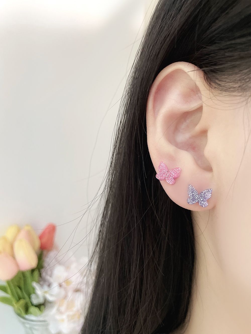 [サージカル]アクリル 蝶 パール (4Color) 16G