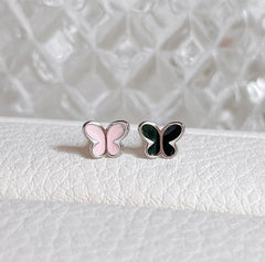 [Surgical] Pink Black Butterfly (2 Colors) 16G Body Piercing Back Piercing Cartilage Piercing 