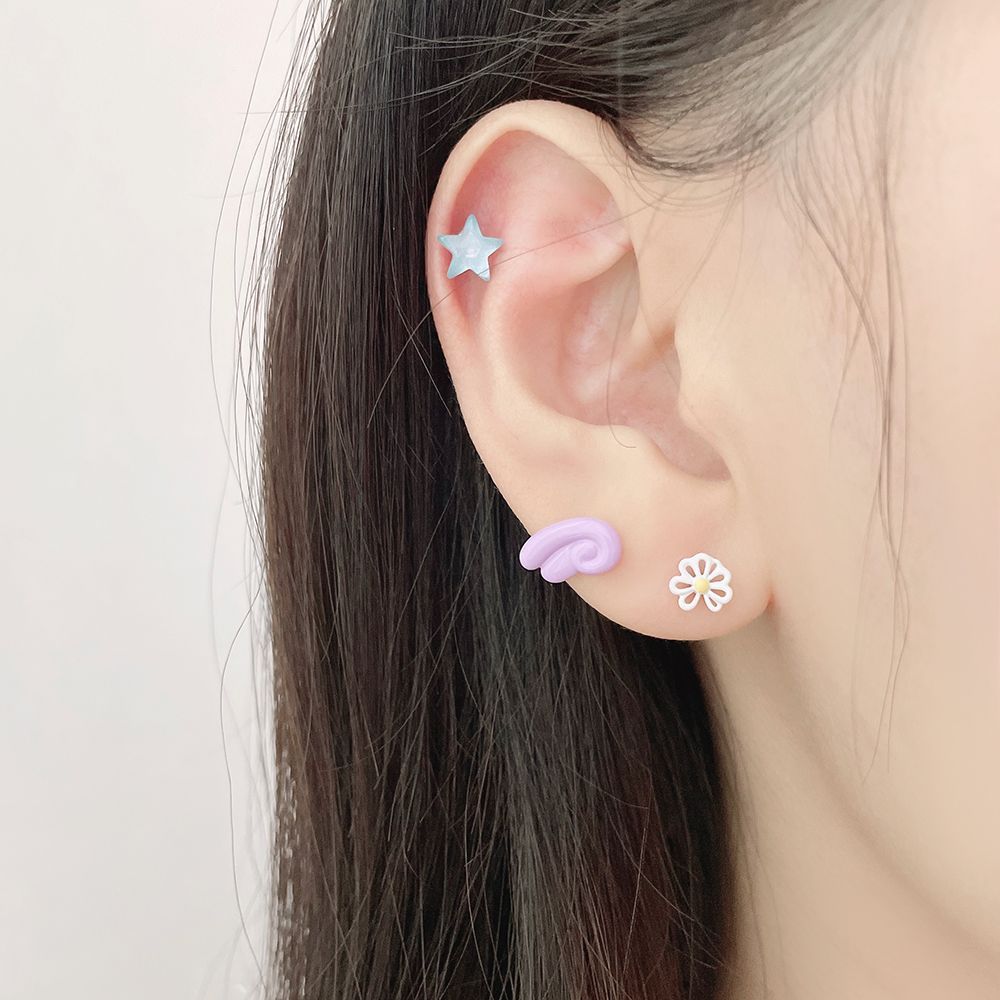 [サージカル] パール 星 スター (3Color) 16G ボディピアス キャッチ ピアッシング 軟骨ピアス