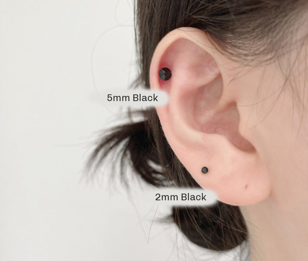 [Surgical] 5mm Cubic (11 Colors) 16G Body Piercing Back Piercing Cartilage Piercing 