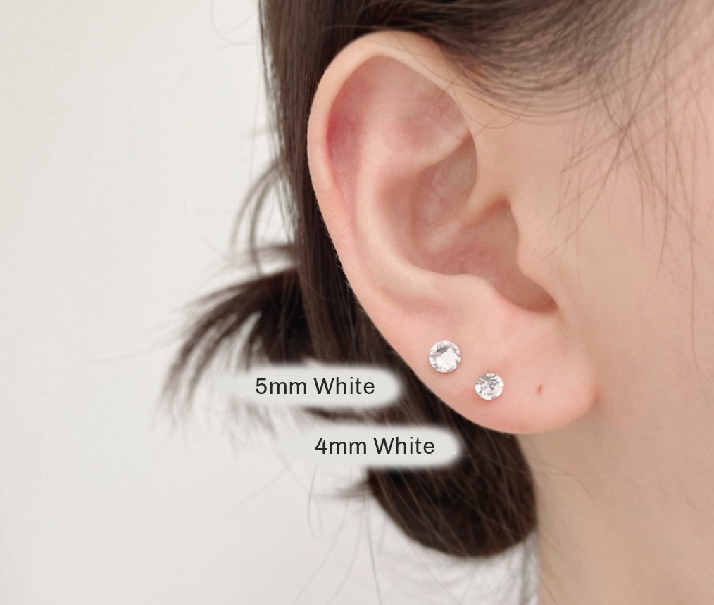 [Surgical] 5mm Cubic (11 Colors) 16G Body Piercing Back Piercing Cartilage Piercing 