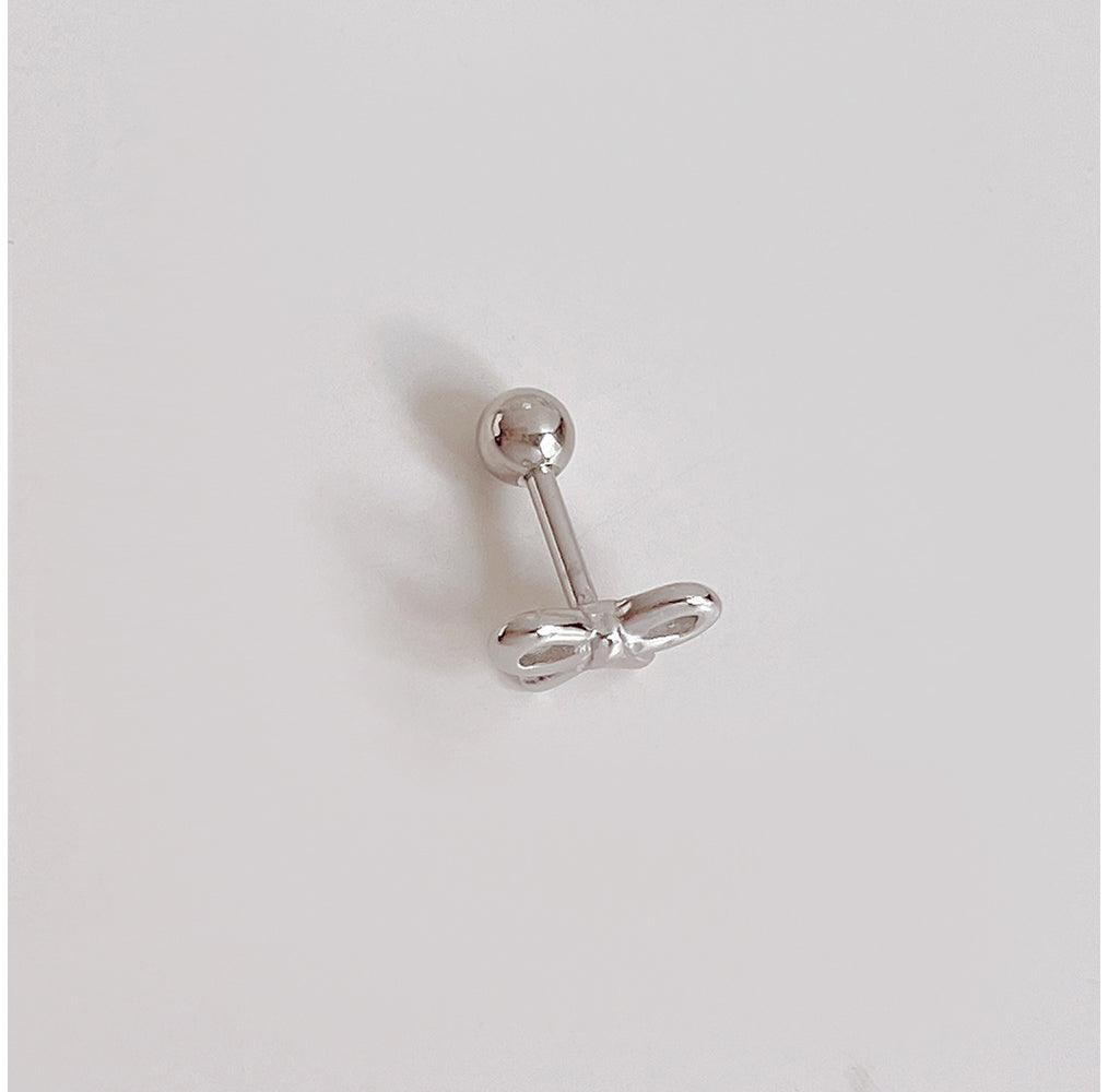 [Surgical] Ribbon Stud 16G Body Piercing Back Piercing Cartilage Piercing 