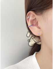 [Surgical] Ribbon Stud 16G Body Piercing Back Piercing Cartilage Piercing 