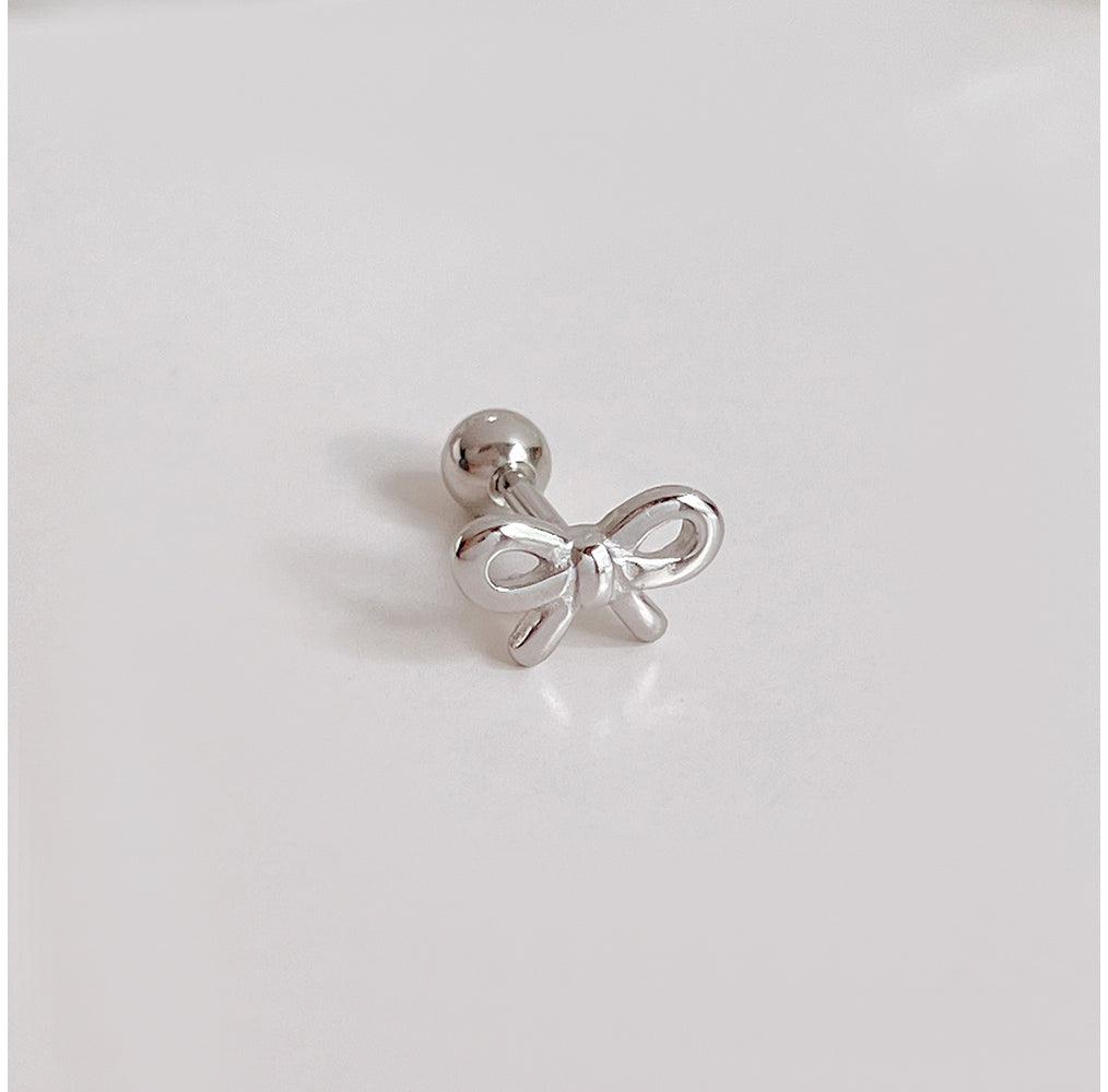 [Surgical] Ribbon Stud 16G Body Piercing Back Piercing Cartilage Piercing 