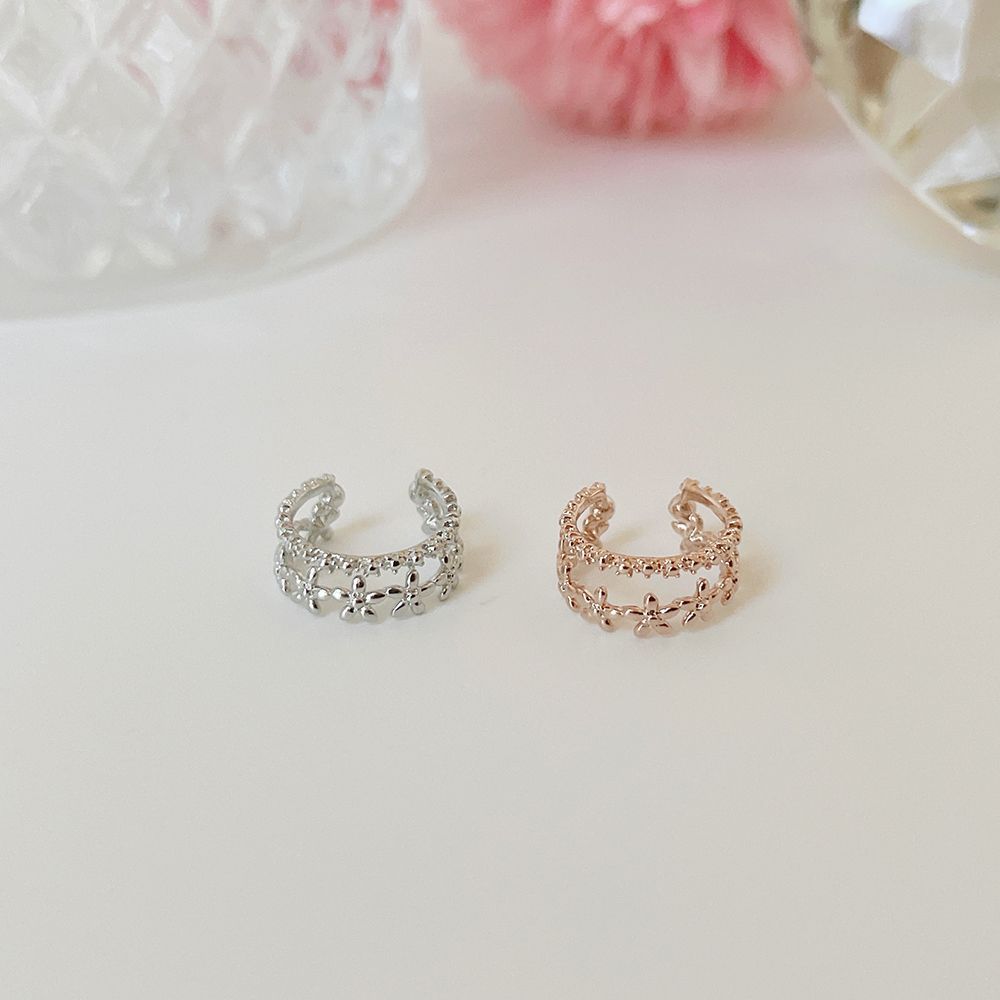 Flower Double Ear Cuff (2 Colors) 