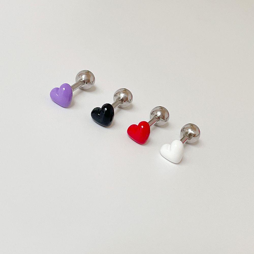 [Surgical] Coated Mini Heart (4 Colors) 16G Body Piercing Back Piercing Cartilage Piercing 