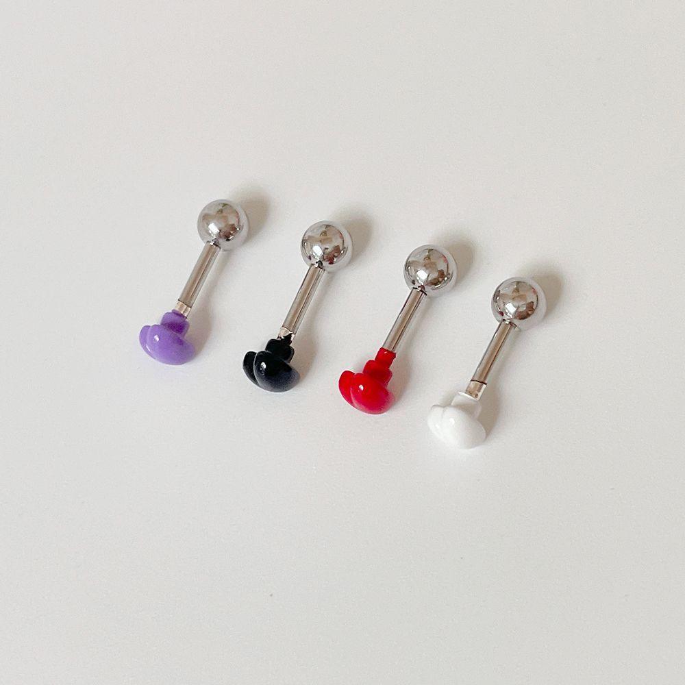 [Surgical] Coated Mini Heart (4 Colors) 16G Body Piercing Back Piercing Cartilage Piercing 