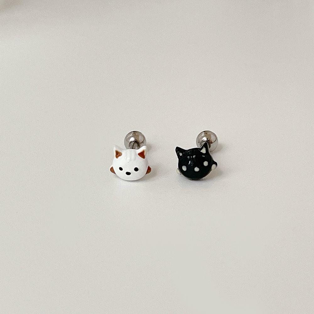 [サージカル]かわいい ミニ 猫 ネコ 16G ボディピアス キャッチ ピアッシング 軟骨ピアス