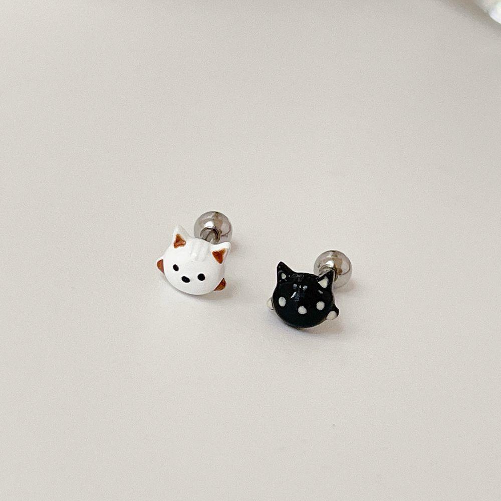 [サージカル]かわいい ミニ 猫 ネコ 16G ボディピアス キャッチ ピアッシング 軟骨ピアス