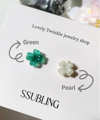 [Surgical] Acrylic Clover (2 Colors) 16G Body Piercing Back Piercing Cartilage Piercing 