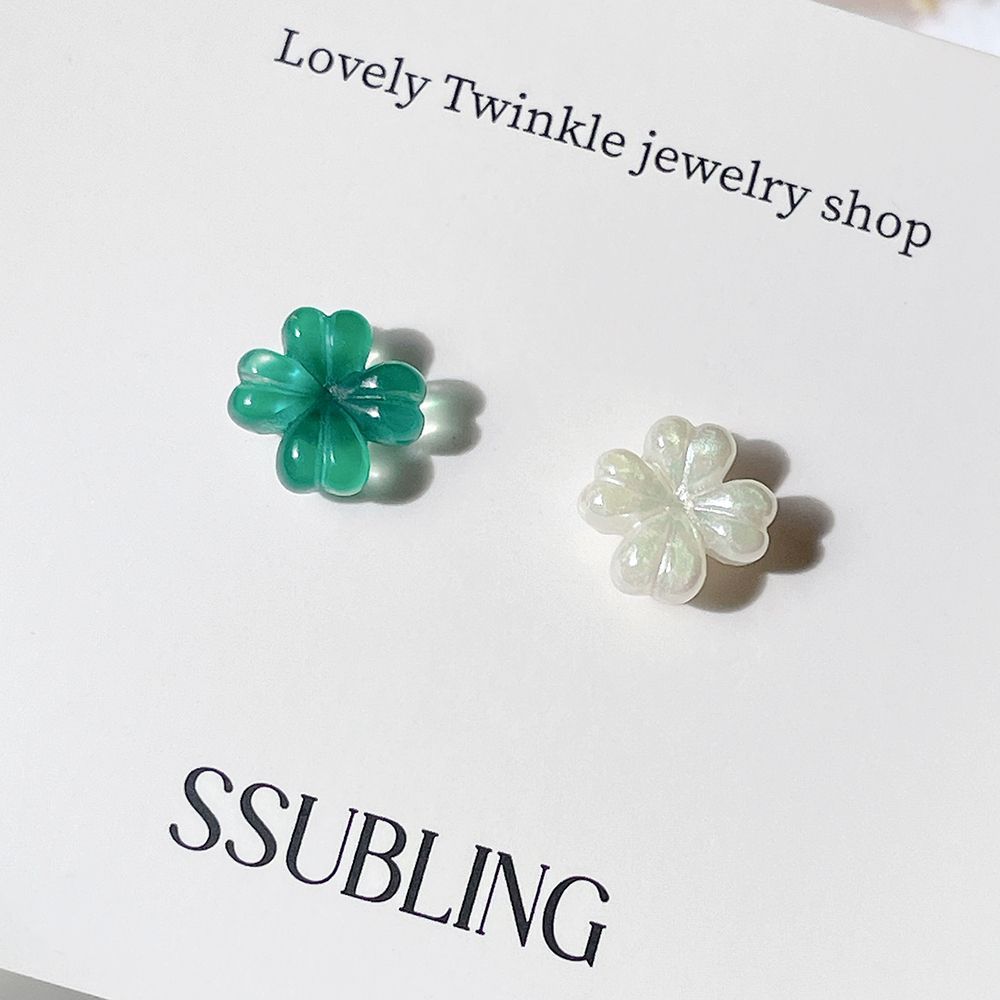 [Surgical] Acrylic Clover (2 Colors) 16G Body Piercing Back Piercing Cartilage Piercing 