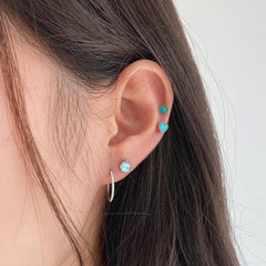 [サージカル]アクア ストーン ピアッシング (3Color) 16G - 4MiLi (フォーミリ)