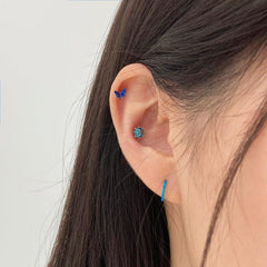 [サージカル]アクア ストーン ピアッシング (3Color) 16G - 4MiLi (フォーミリ)