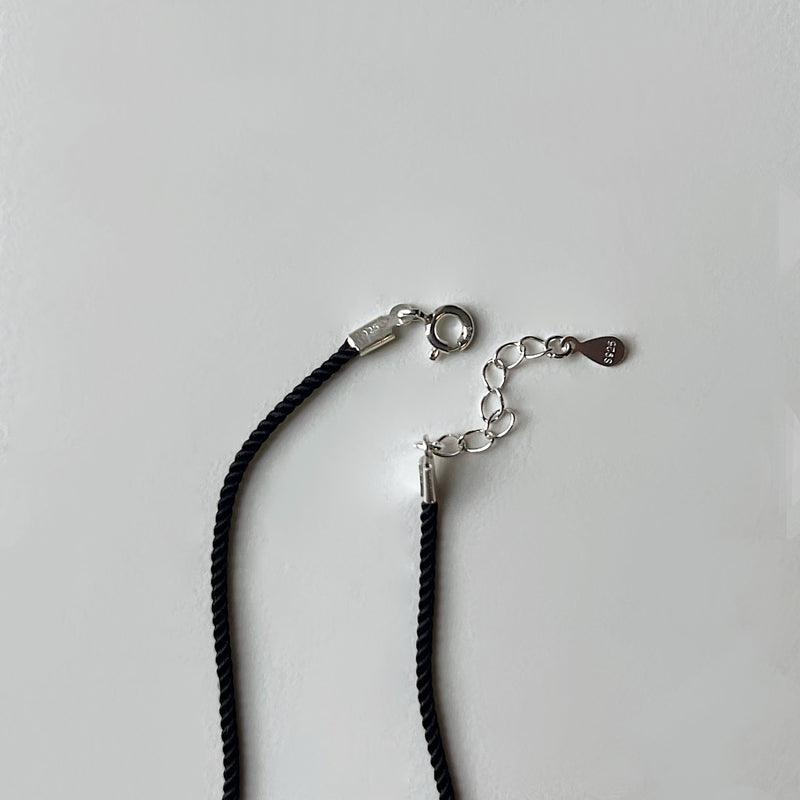 [925 Silver]ブラック ロープ ペンダント ネックレス (6Type) - 4MiLi (フォーミリ)