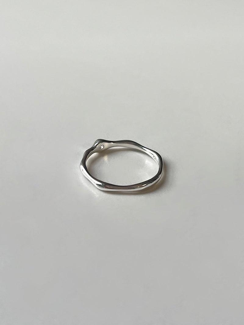 [925 Silver]スリム ラフ ライン キュービック リング (3color) - 4MiLi (フォーミリ)