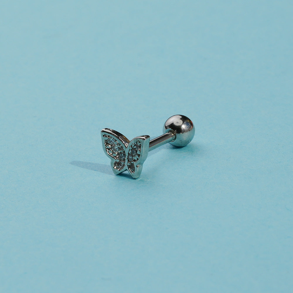 [Surgical] Simple Cubic Butterfly (4 Types) 16G/14G Body Piercing Collection Back Piercing Cartilage Piercing 