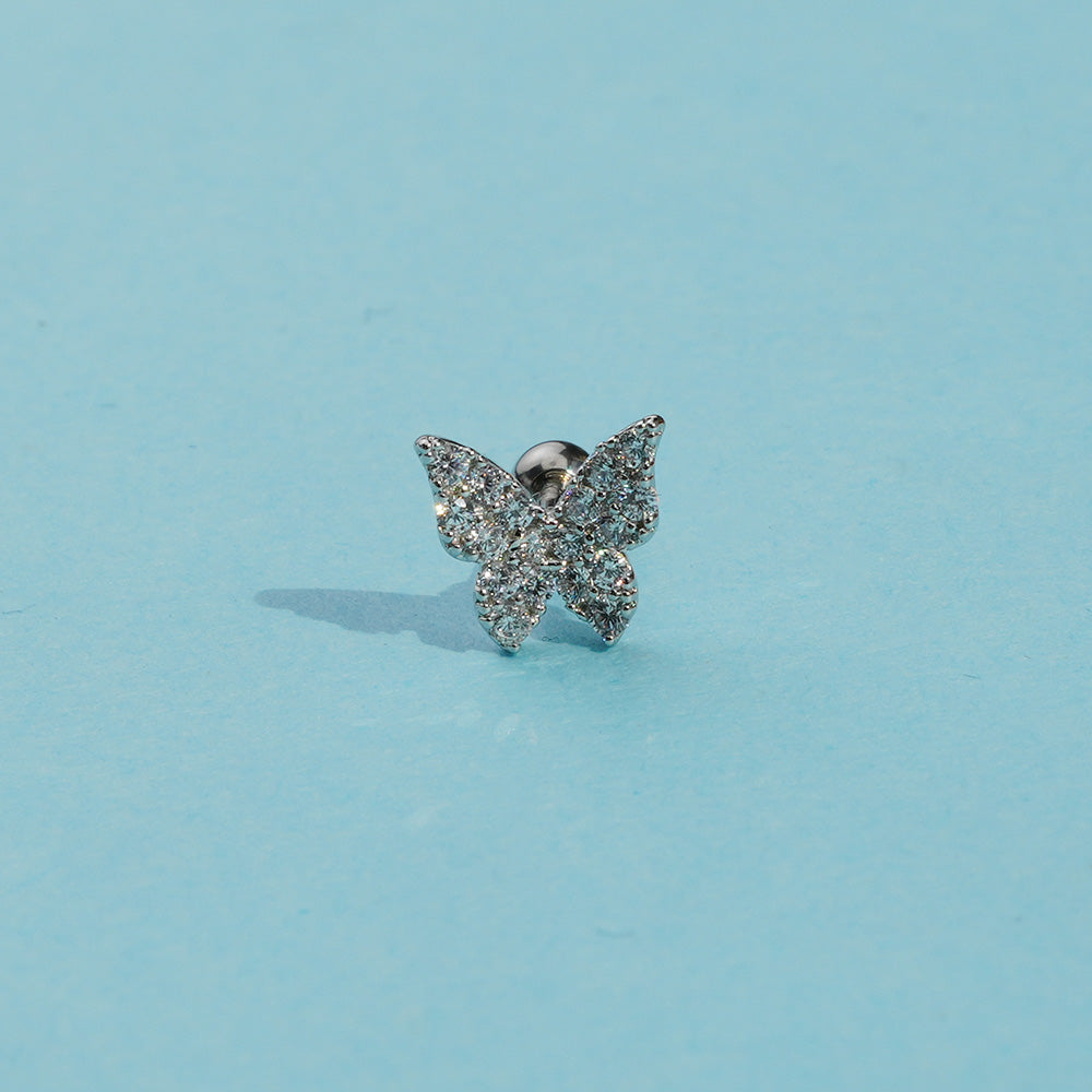 [Surgical] Simple Cubic Butterfly (4 Types) 16G/14G Body Piercing Collection Back Piercing Cartilage Piercing 