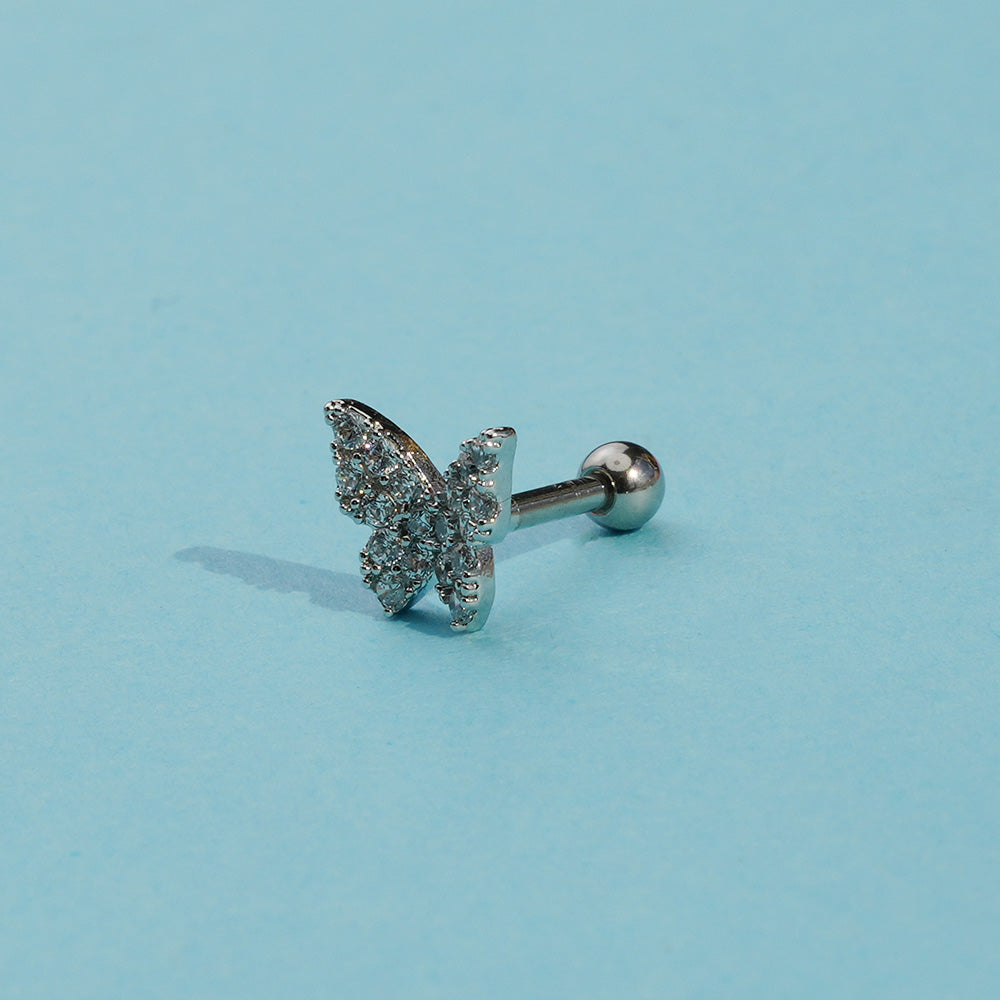 [Surgical] Simple Cubic Butterfly (4 Types) 16G/14G Body Piercing Collection Back Piercing Cartilage Piercing 