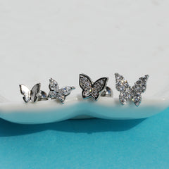 [Surgical] Simple Cubic Butterfly (4 Types) 16G/14G Body Piercing Collection Back Piercing Cartilage Piercing 