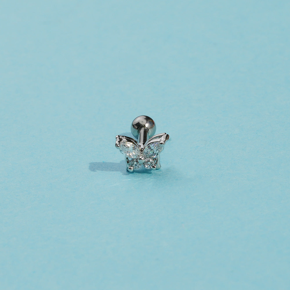 [Surgical] Simple Cubic Butterfly (4 Types) 16G/14G Body Piercing Collection Back Piercing Cartilage Piercing 