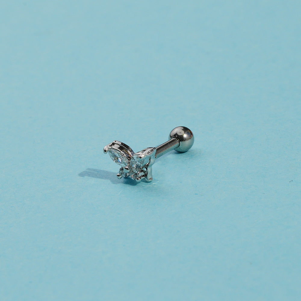 [Surgical] Simple Cubic Butterfly (4 Types) 16G/14G Body Piercing Collection Back Piercing Cartilage Piercing 