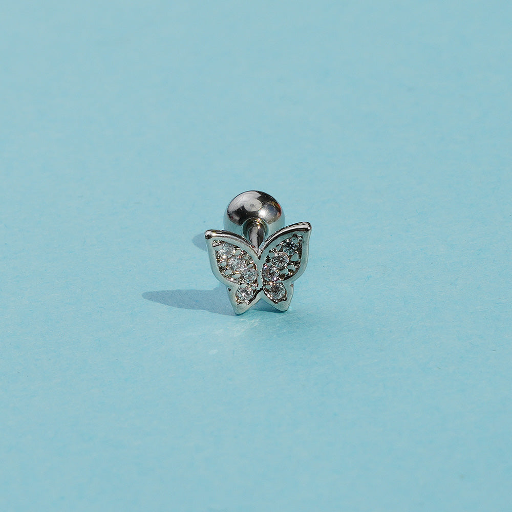 [Surgical] Simple Cubic Butterfly (4 Types) 16G/14G Body Piercing Collection Back Piercing Cartilage Piercing 