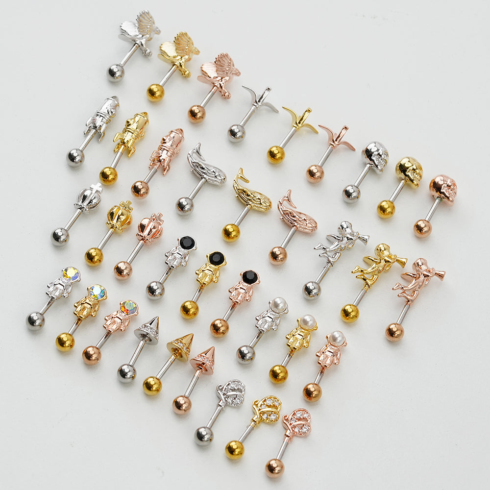 7th edition [16G/14G] Cute antenna helix body piercing cartilage piercing single ear 16G 14G collection 