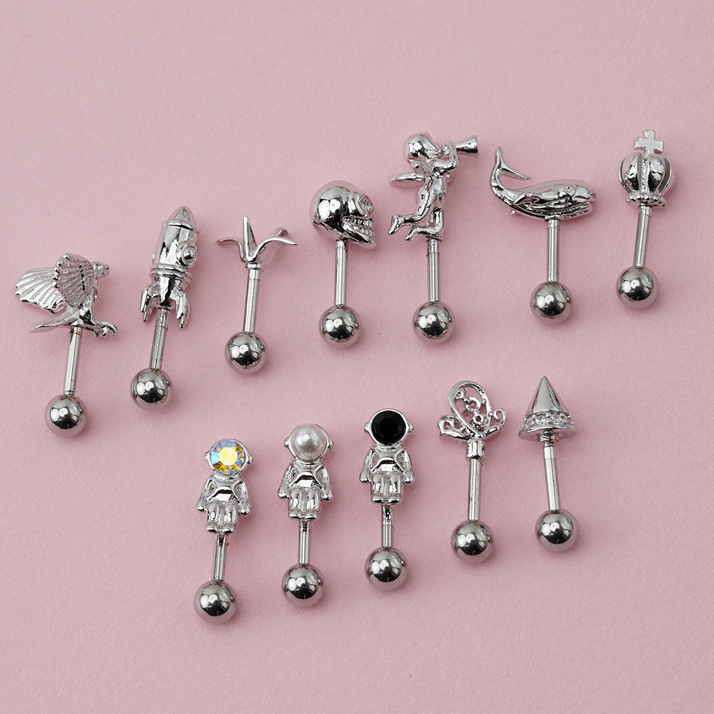 7th edition [16G/14G] Cute antenna helix body piercing cartilage piercing single ear 16G 14G collection 