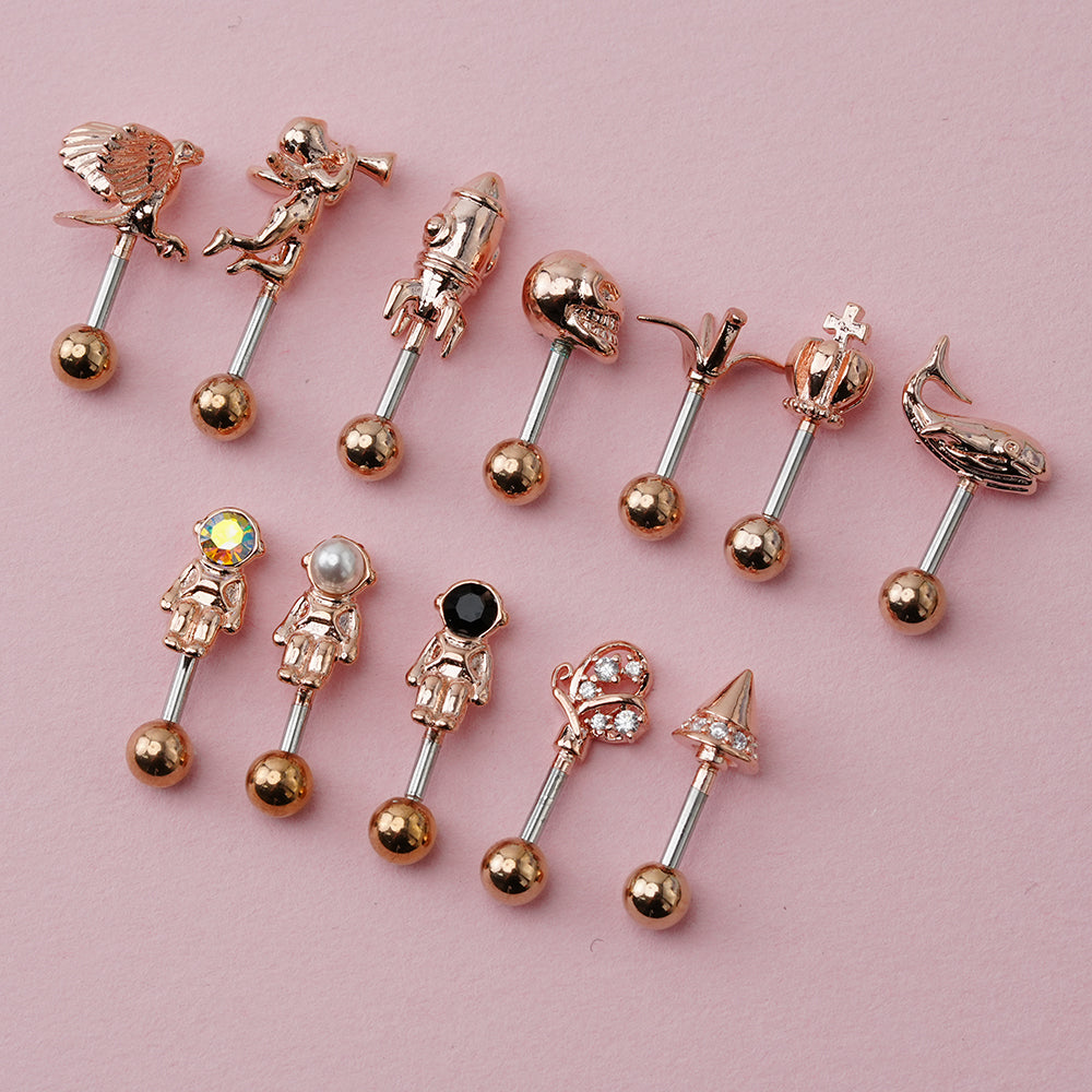 7th edition [16G/14G] Cute antenna helix body piercing cartilage piercing single ear 16G 14G collection 