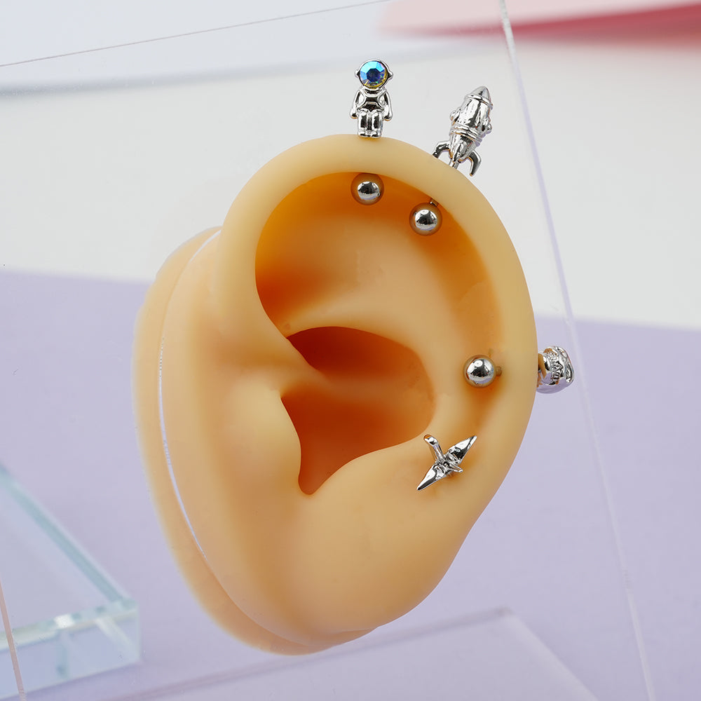 7th edition [16G/14G] Cute antenna helix body piercing cartilage piercing single ear 16G 14G collection 