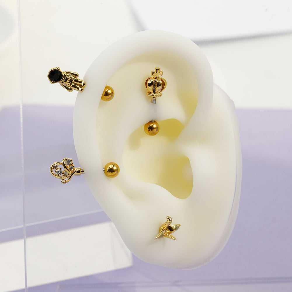 7th edition [16G/14G] Cute antenna helix body piercing cartilage piercing single ear 16G 14G collection 