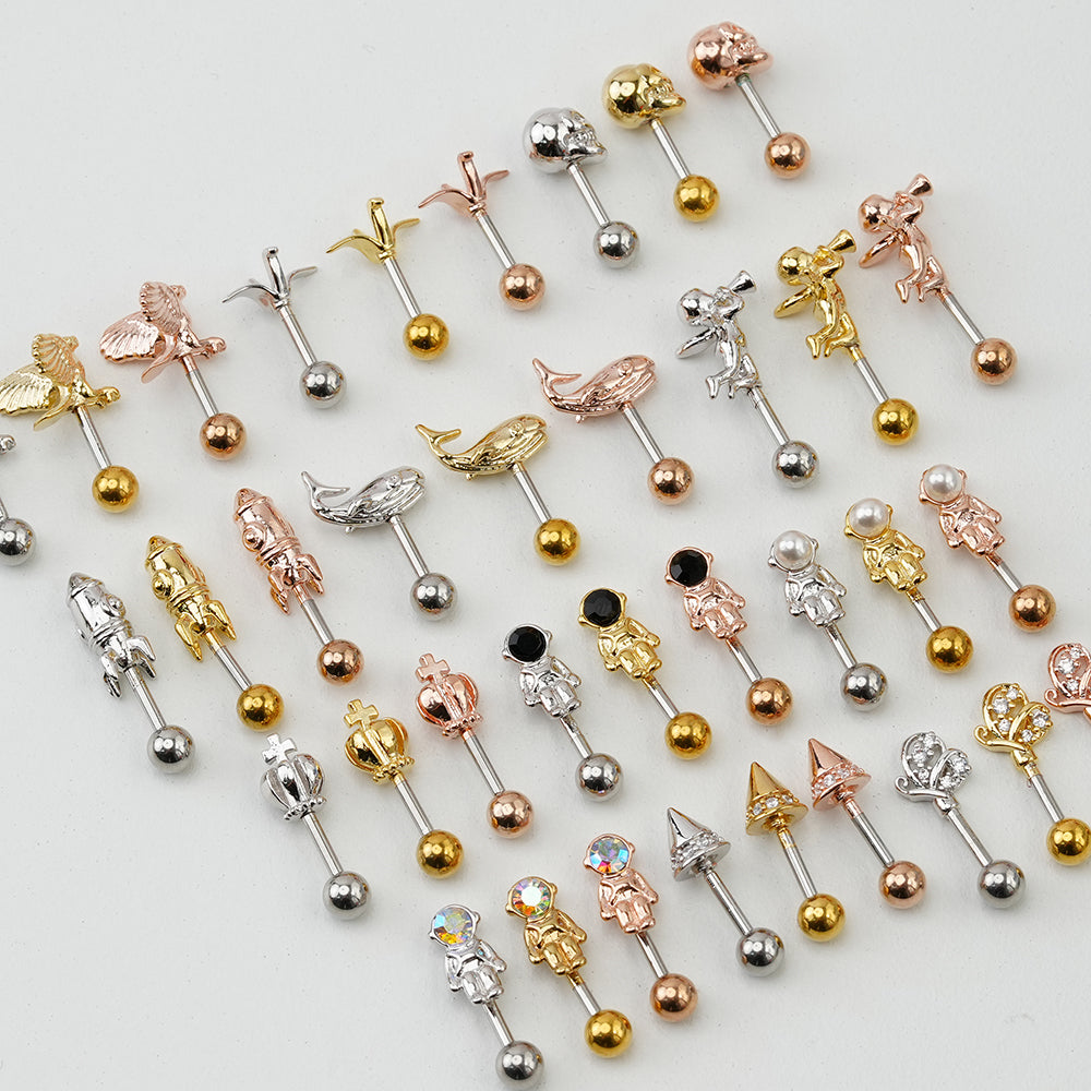 7th edition [16G/14G] Cute antenna helix body piercing cartilage piercing single ear 16G 14G collection 