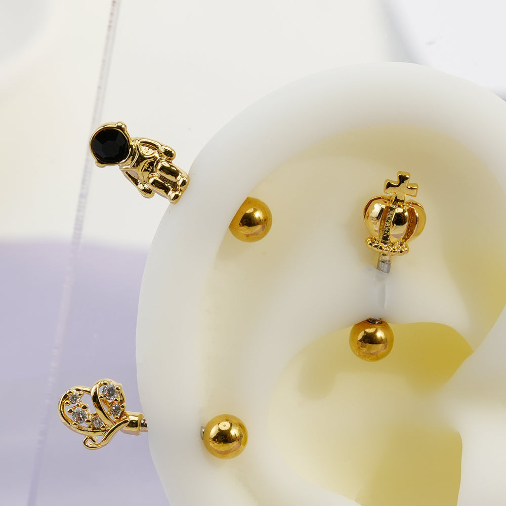 7th edition [16G/14G] Cute antenna helix body piercing cartilage piercing single ear 16G 14G collection 