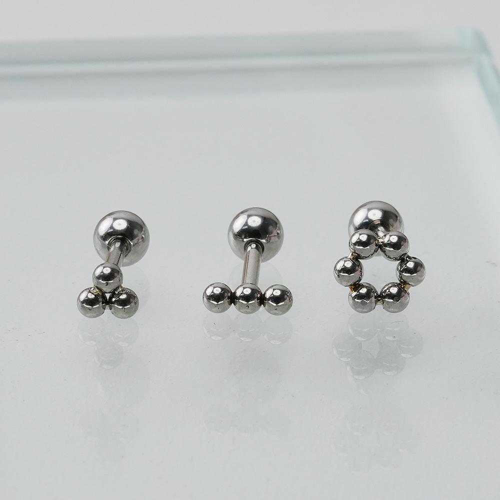 [全サージカル]ボールピアス (3Type) 16G ボディピアス キャッチ ピアッシング  軟骨ピアス