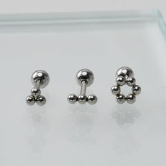 [全サージカル]ボールピアス (3Type) 16G ボディピアス キャッチ ピアッシング  軟骨ピアス